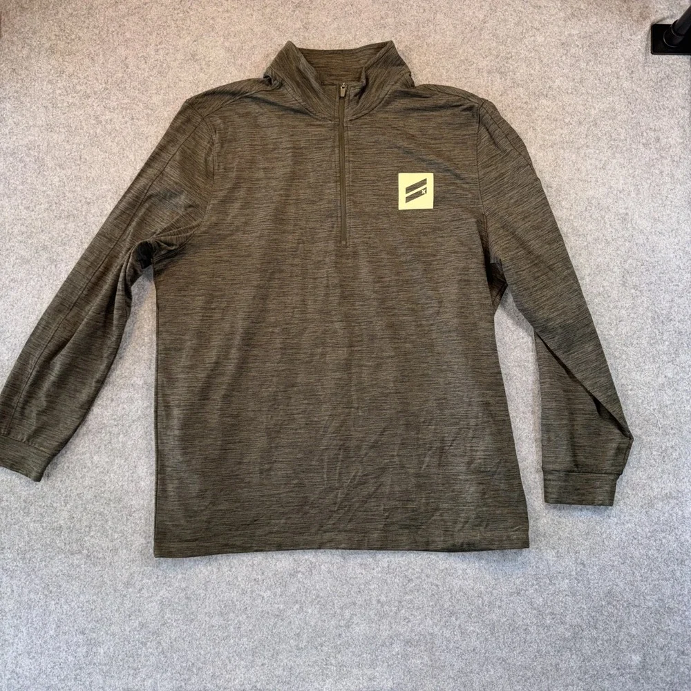 Hurley HFA23VMZ-07873 Quarter-Zip Pullover XL Heathered Green Performance Blend